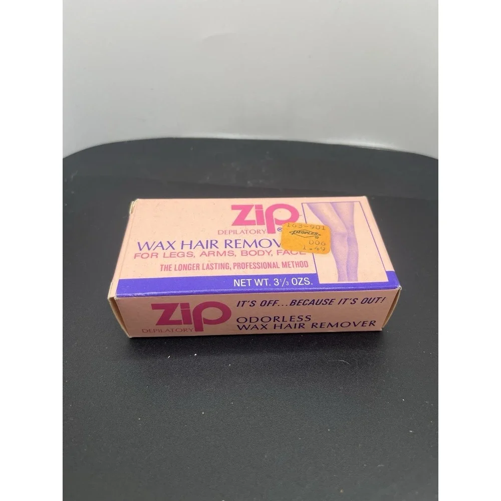 Vintage ZIP Odorless Wax Hair Remover 3 1/3 Ozs‎ Made In USA